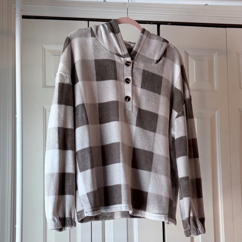 Cozy Checkered Fleece Jacket